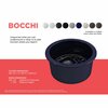 Bocchi 18.5 in W x 18.5 in L x 9 in H, Fireclay, Fireclay Kitchen Sink 1361-010-0120